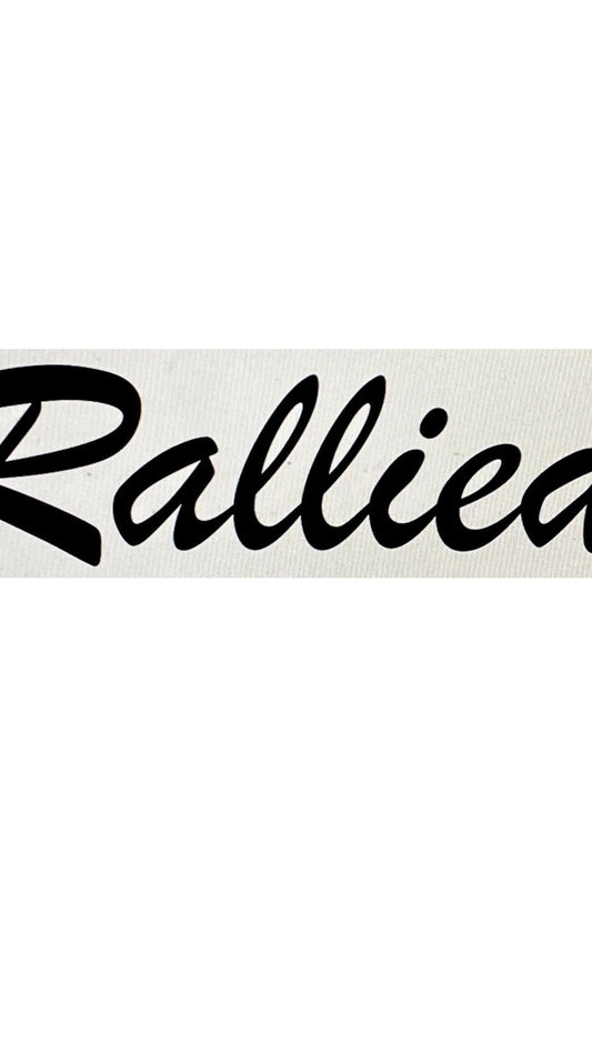 RALLIED logo STICKERS